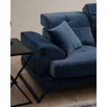 Corner sofa PWF-0575 right corner fabric blue 308/190x92cm - Слика 4