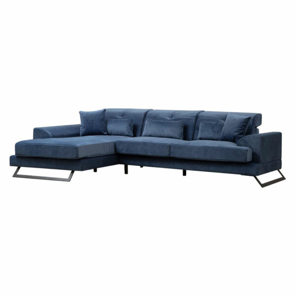 Corner sofa PWF-0575 right corner fabric blue 308/190x92cm