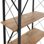 Bookcase Wook walnut-black 90x34x180cm - Слика 3