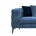 3 seater sofa PWF-0579 Chesterfield type fabric light blue 237x90x73cm - Слика 3