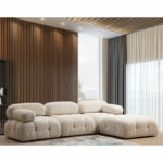 Polymorphic sofa Divine with fabric in cream color 288/190x75cm - Image 2
