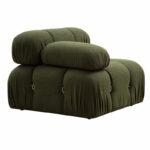 Polymorphic sofa Divine with fabric in green color 288/190x75cm - Image 3