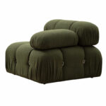 Polymorphic sofa Divine with fabric in green color 288/190x75cm - Image 4