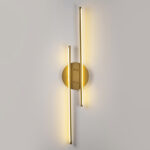 Wall light Expedition LED 16W golden 17x5x86cm - Image 2