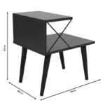 Side table Gather anthracite-walnut 50x40x55cm - Слика 6
