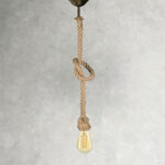 Ceiling luminaire Rezo E27 natural rope 70x3x70cm - Image 2