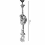 Ceiling luminaire Rezo E27 natural rope 70x3x70cm - Image 3