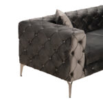 2 seater sofa PWF-0579 fabric in dark grey color 197x90x70cm - Слика 4
