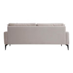 2-seater sofa Fortune velvet beige-black 175x90x88cm - Слика 6