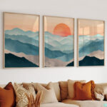 Canvas painting Poerto triptych with digital printing 33x2x48cm - Слика 2