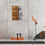 Wall deco Haper pine wood in natural color and black metal 42x3x58cm - Image 2