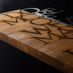 Wall deco Haper pine wood in natural color and black metal 42x3x58cm - Image 3