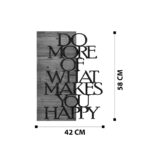 Wall deco Haper pine wood in natural color and black metal 42x3x58cm - Image 4