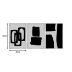 Canvas painting Blacky triptych with digital printing 50x2x35cm - Слика 3