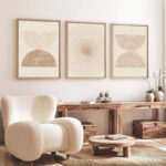 Canvas painting Terpen triptych with digital printing 50x2x70cm - Image 2