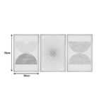 Canvas painting Terpen triptych with digital printing 50x2x70cm - Image 3