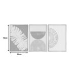 Canvas painting Terpen I triptych with digital printing 50x2x70cm - Image 3