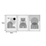 Canvas painting Jefton triptych with digital printing 50x2x70cm - Слика 3