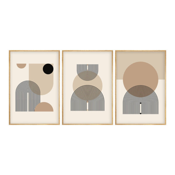 Слика на платно Џефтон триптих со дигитално печатење 50x2x70 см