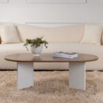 Coffee table Tabletod in walnut-white color 119x60x40cm - Image 2