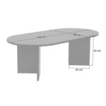 Coffee table Tabletod in black color 119x60x40cm - Image 5