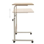 Metalic lifting computer table Piper MDF in light oak color 60x40x69-90cm - Слика 3