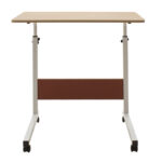 Metalic lifting computer table Piper MDF in light oak color 60x40x69-90cm - Слика 4