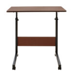 Metalic lifting computer table Piper MDF in walnut color 60x40x69-90cm - Слика 4
