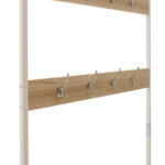 Entrance unit Ralph MDF in white-oak color 80x40x170cm - Image 3
