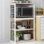 Floor rack Wille metal white-natural 50x30x99cm - Image 2