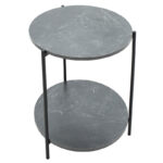 Coffee table Rhythm MDF color grey marble-black D48x60cm - Слика 3