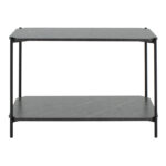 Side table Mara MDF dark grey marble-black 80x40x55cm - Слика 3