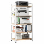 Подна полица Лито метална бела-природна 60x40x140 см