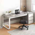 Salto desk with drawer-MDF natural-white 120x48x74cm - Слика 2