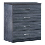 Chest of 4 drawers Killian wenge 80x40x80cm