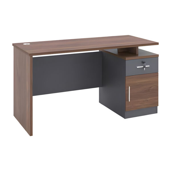 Work desk Cassius dark grey-walnut 120x60x75cm