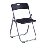 Foldable chair Daxton PP black-silver 49x46.5x73.5cm