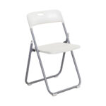 Foldable chair Daxton PP white-silver 49x46.5x73.5cm