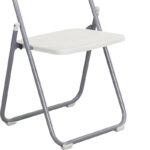 Foldable chair Daxton PP white-silver 49x46.5x73.5cm - Image 3