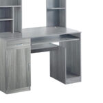 Computer desk-bookcase Novelty grey-oak 120x55x182cm - Image 3