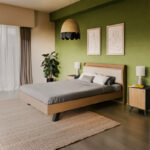 Frankly double oak-white pu bed 150x200cm - Слика 2