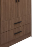 2-door wardrope Edritte with drawers light walnut 80x52x195cm - Image 4