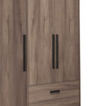 3-door wardrope Edritte with drawers light walnut 120x52x195cm - Слика 3