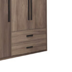 3-door wardrope Edritte with drawers light walnut 120x52x195cm - Слика 4
