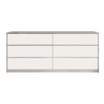 Комода Куангер во бела-природна нијанса 120x40x70 см