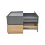 Sonlen bedside table mdf in sonoma-charcoal shade 60x40x44.5cm - Слика 5