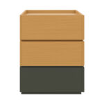 Sonlen mdf bedside table in sonoma-charcoal shade 60x40x66cm - Image 4