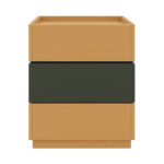 Sonlen mdf bedside table in sonoma-charcoal shade 60x40x66cm - Image 5