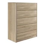 Kuanger mdf chest of drawers in natural shade 80x40x109cm