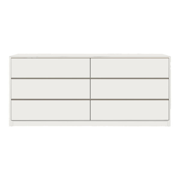 Комода од мдф Куангер во бела нијанса 120x40x70 см